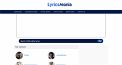Desktop Screenshot of lyricsmania.com